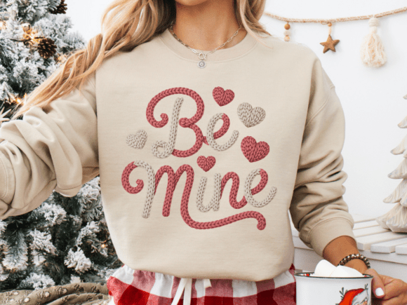 Download Be Mine, Valentines Day Faux Yarn Design - Premium Bundle