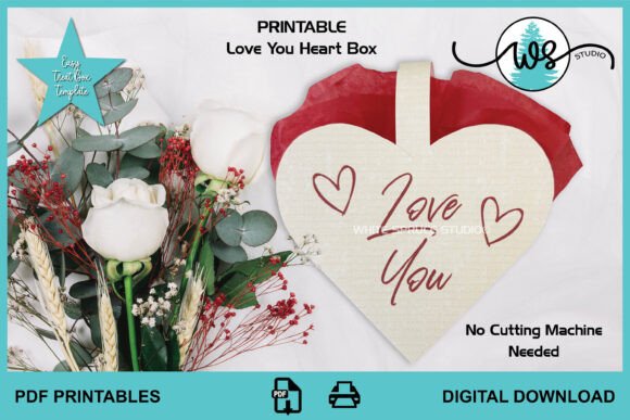 Download Valentine Heart Box Printable Template - Template Collection
