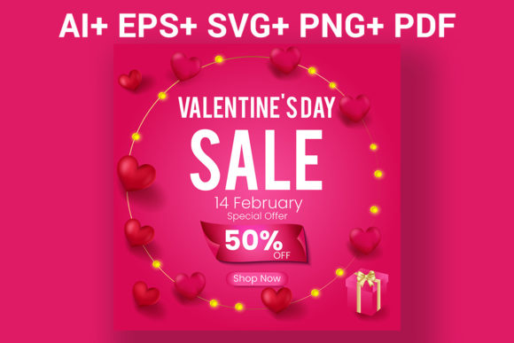 Download Valentines Day Sale Banner or Poster Set - Set Collection
