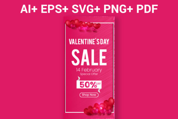 Download Valentines Day Sale Banner or Poster Set - Set Collection