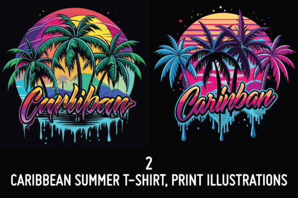 Download Caribbean SUMMER T-SHIRT PRINT TEMPLATE - Template Collection